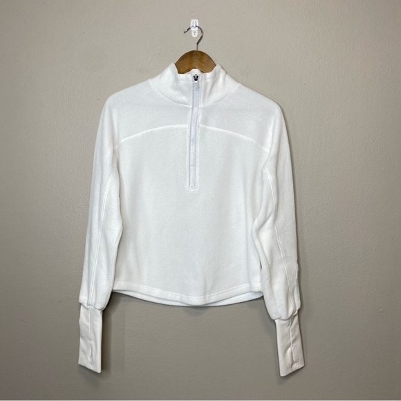 Free People Movement Great Heights Fleece 1/2 zip in white ski first layer - Picture 2 of 9